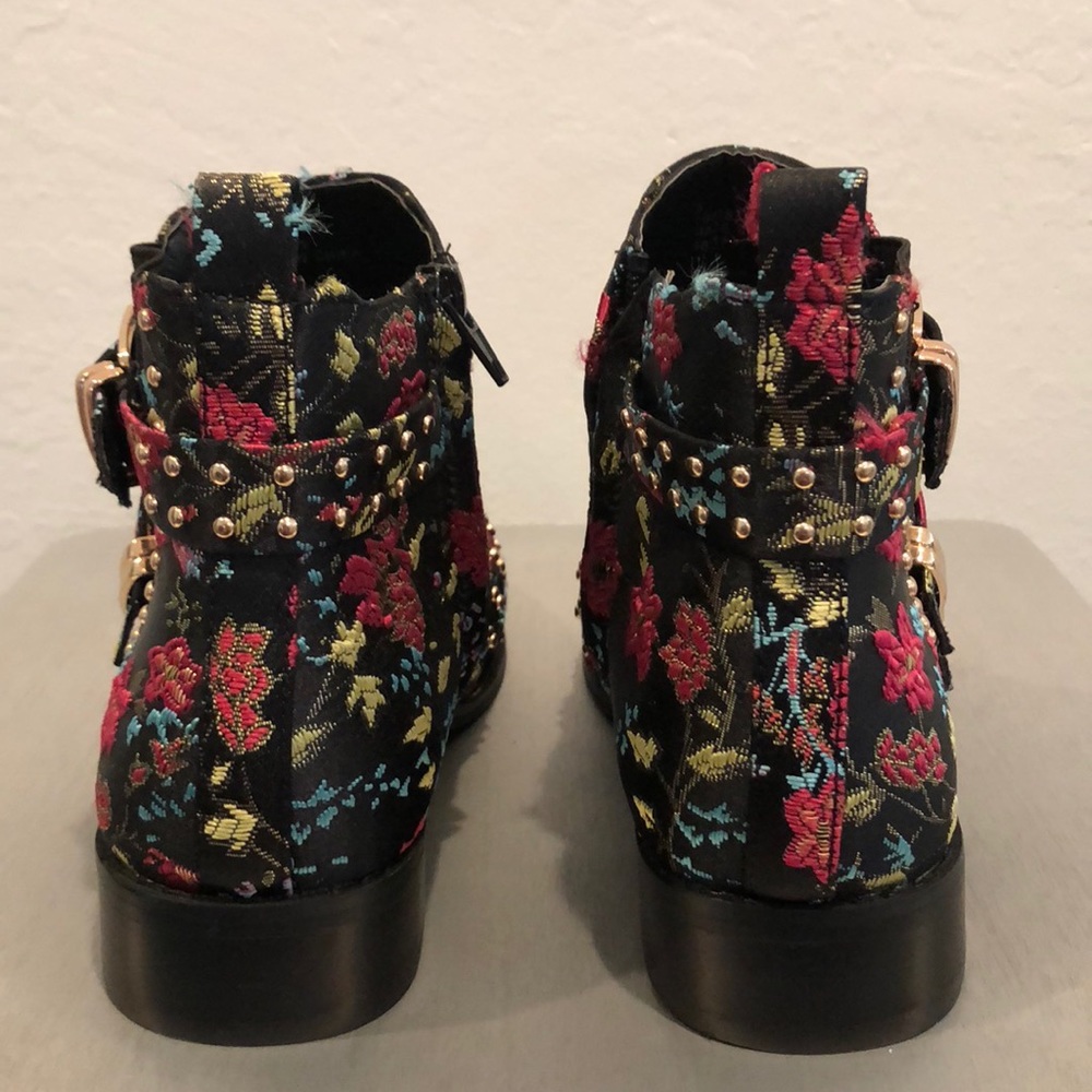 River Island floral zip ankle boots 7.5-8 unique! - Picture 5 of 8